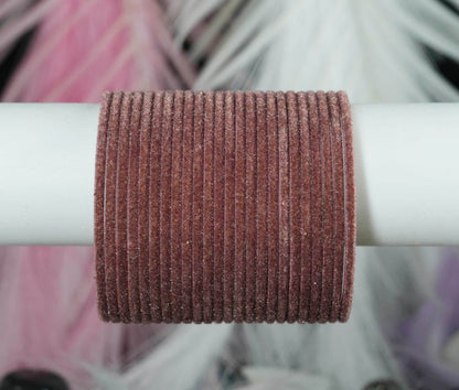 Biscuit Velvet Metal Bangles for Women & Girls (Pack of 24)