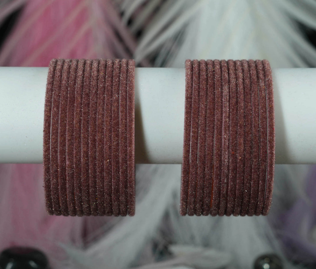 Stylish Traditional Velvet Metal Bangles for Women & Ladies