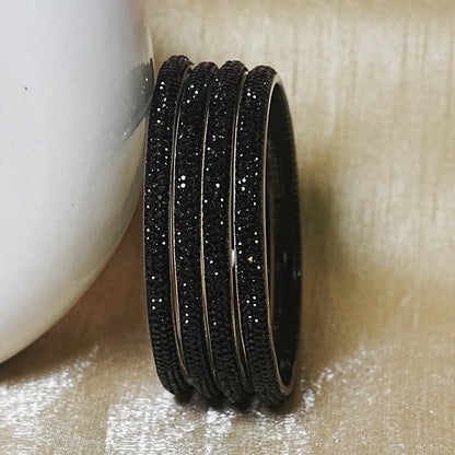 Handmade Designer Beads Work Glass Kada Bangles for Women & Girls (Pack of 4)