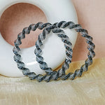 Glossy Finish Spiral Look Glass Kada Bangle for Women & Girls (Pack of 2)