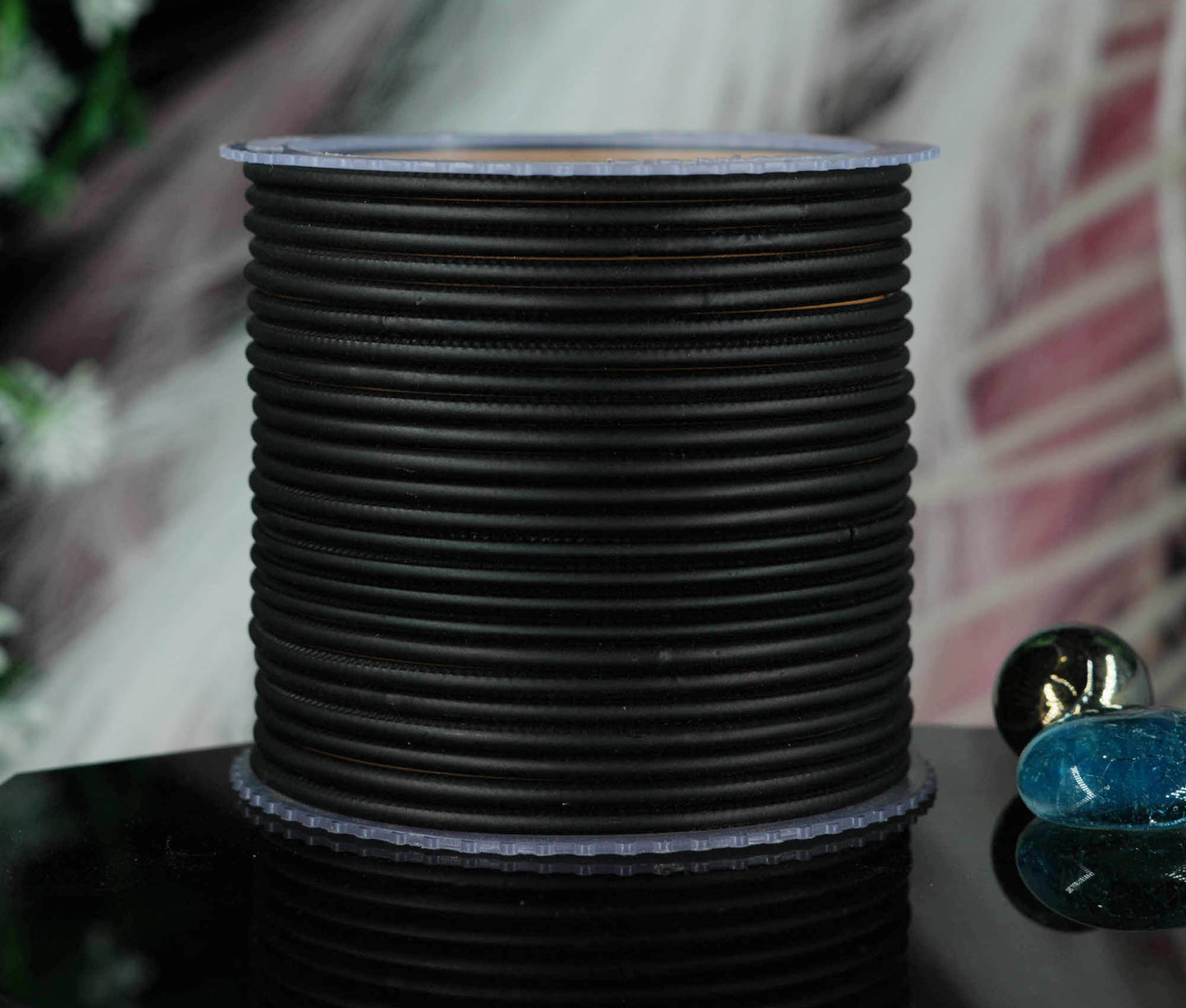 Black Color Plain Matte Metal Bangles for Women & Girls (Pack of 24)