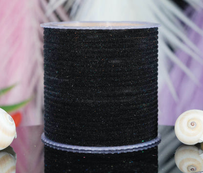 Black Velvet Metal Bangles for Women & Girls (Pack of 24)