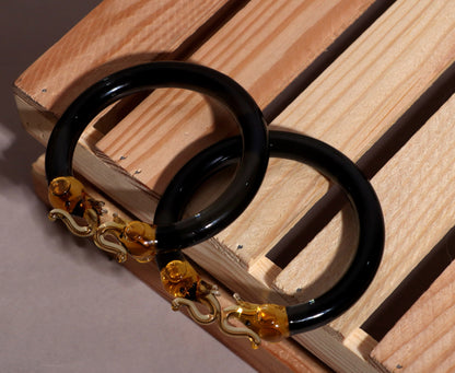 Multiple Color Elephant Design Glass Kada for Women & Girls (Pack of 2 Kada)