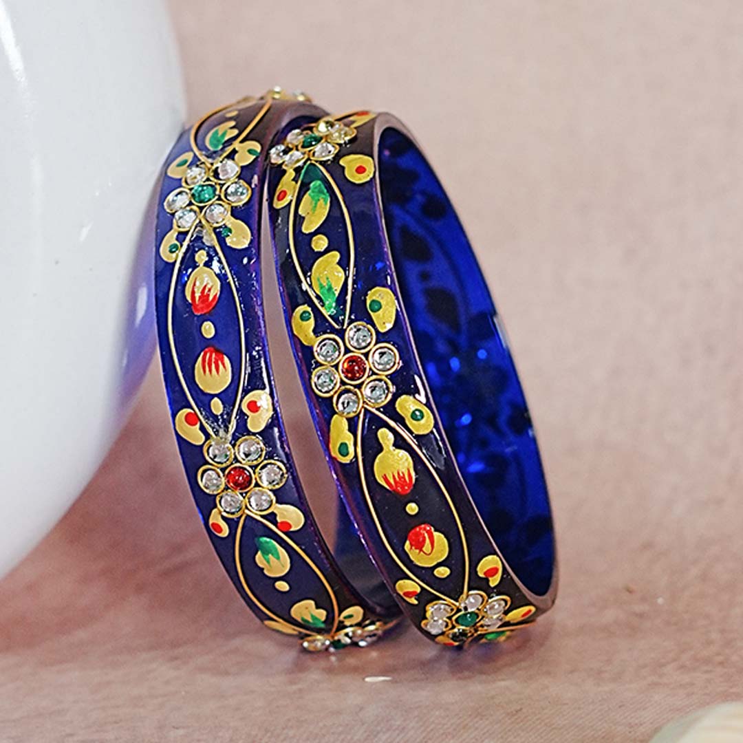 Trendy Lightweight Acrylic Kada Bangle for Women & Girls (Pack of 2 kada)