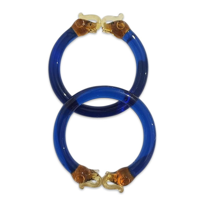 Multiple Color Elephant Design Glass Kada for Women & Girls (Pack of 2 Kada)