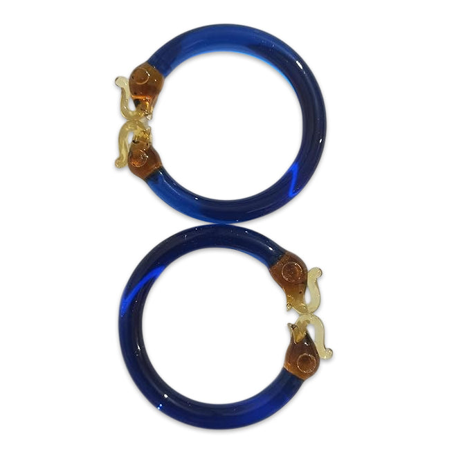 Multiple Color Elephant Design Glass Kada for Women & Girls (Pack of 2 Kada)