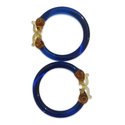Multiple Color Elephant Design Glass Kada for Women & Girls (Pack of 2 Kada)