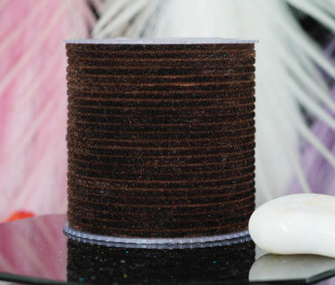 Brown Velvet Metal Bangles for Women & Girls (Pack of 24)