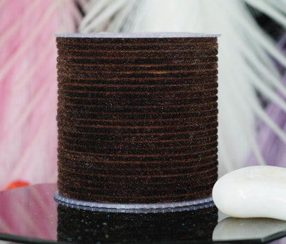 Brown Velvet Metal Bangles for Women & Girls (Pack of 24)
