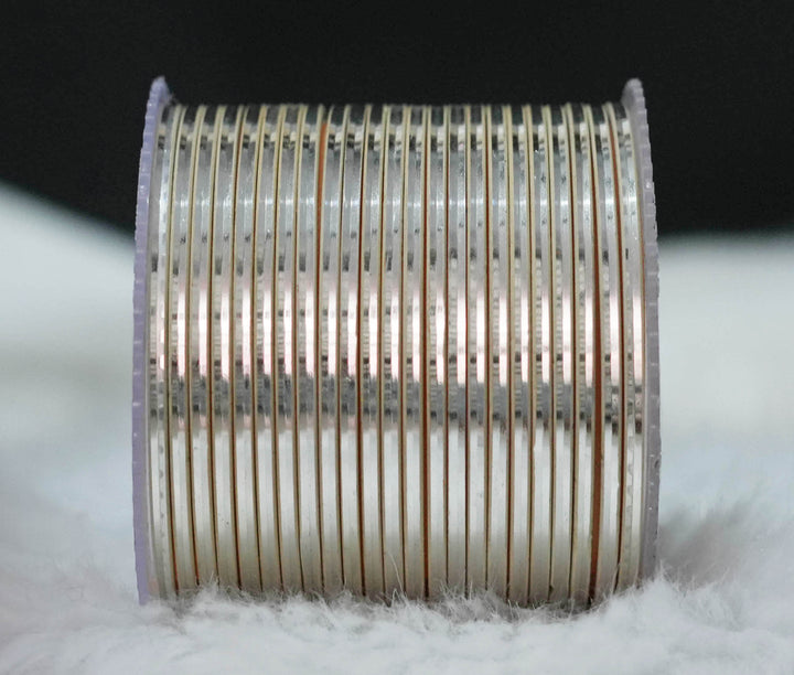 Cream Color Glossy Metal Bangle for Women & Girls (Pack of 24)