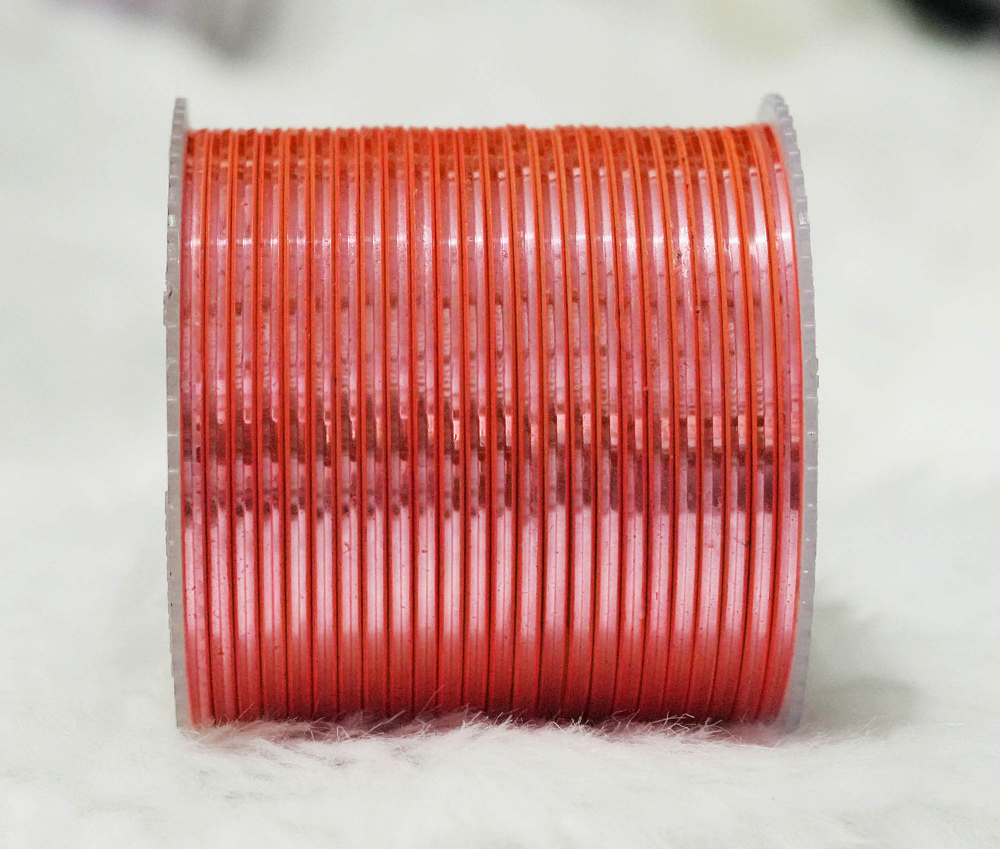 Peach Color Glossy Metal Bangle for Women & Girls (Pack of 24)