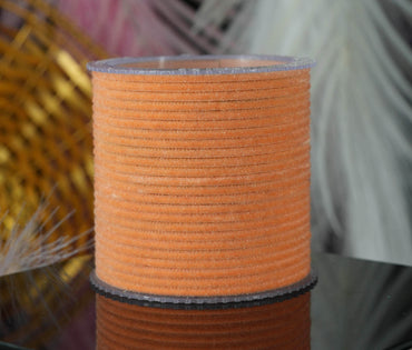 Peach Color Velvet Metal Bangles for Women & Girls (Pack of 24)