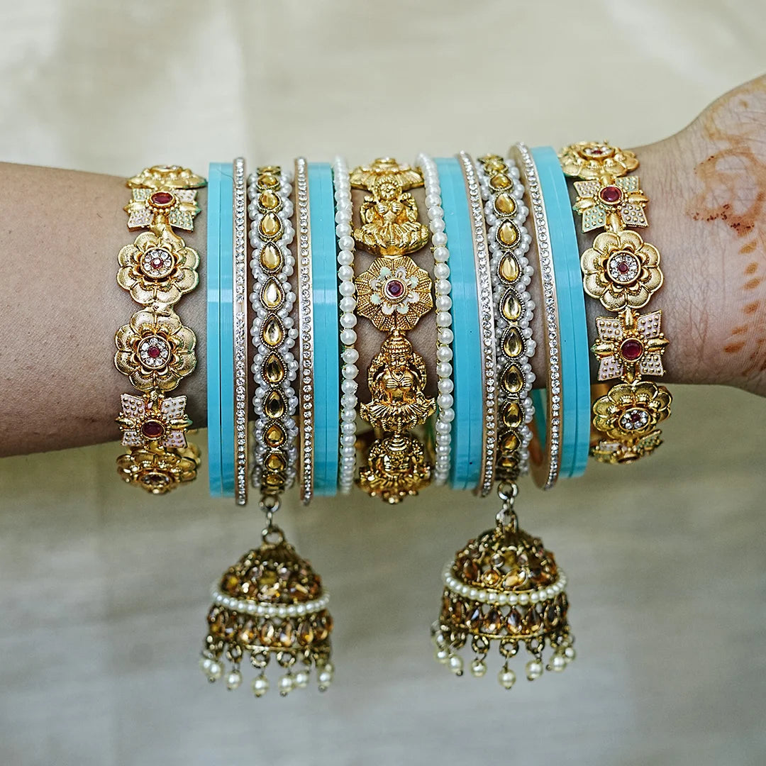 Traditional Premium Brass Bangles Set for Women (Both Hand)