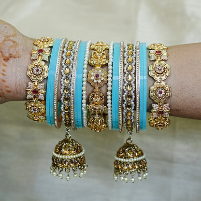 Traditional Premium Brass Bangles Set for Women (Both Hand)