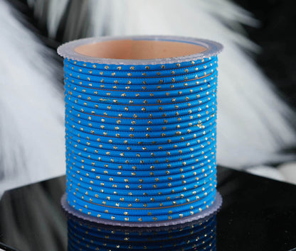 Firozi Dot Design Matte Finish Metal Bangle for Women & Girls (Pack of 24)