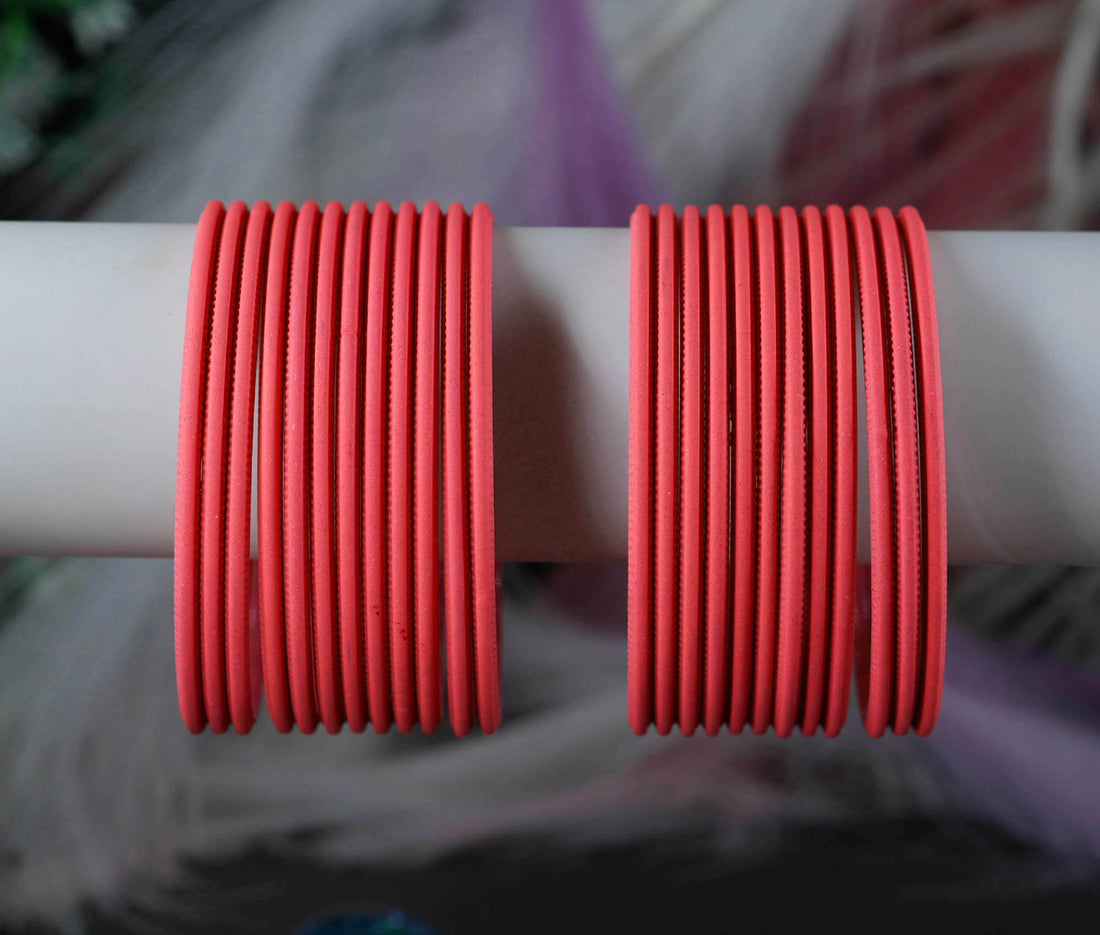 Multiple Color Plain Metal Bangles Set for Women | Matte Finish, Perfect for Weddings, Traditional Occasions & Party Wear