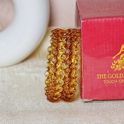 Unique Design "Sitara Glass Kada" Bangles with Glossy Finish for Women & Girls (Pack of 2)