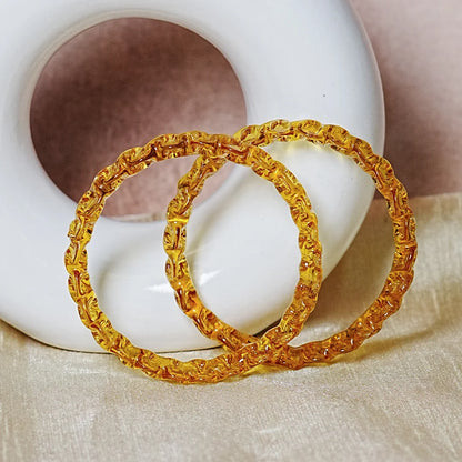 Unique Design "Sitara Glass Kada" Bangles with Glossy Finish for Women & Girls (Pack of 2)