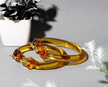 Multiple Color Elephant Design Glass Kada for Women & Girls (Pack of 2 Kada)