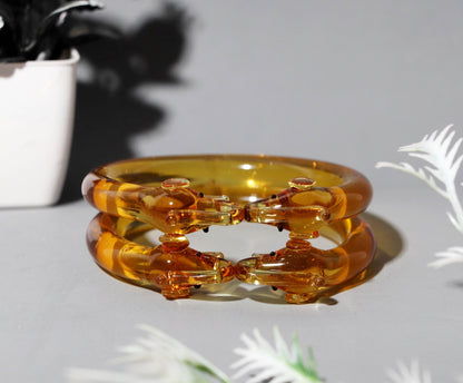 Multiple Color Elephant Design Glass Kada for Women & Girls (Pack of 2 Kada)
