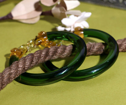 Multiple Color Elephant Design Glass Kada for Women & Girls (Pack of 2 Kada)