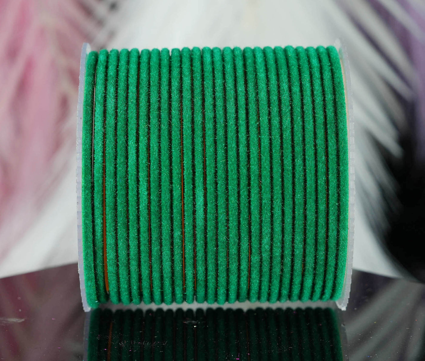 Green Color Velvet Metal Bangles for Women & Girls (Pack of 24)