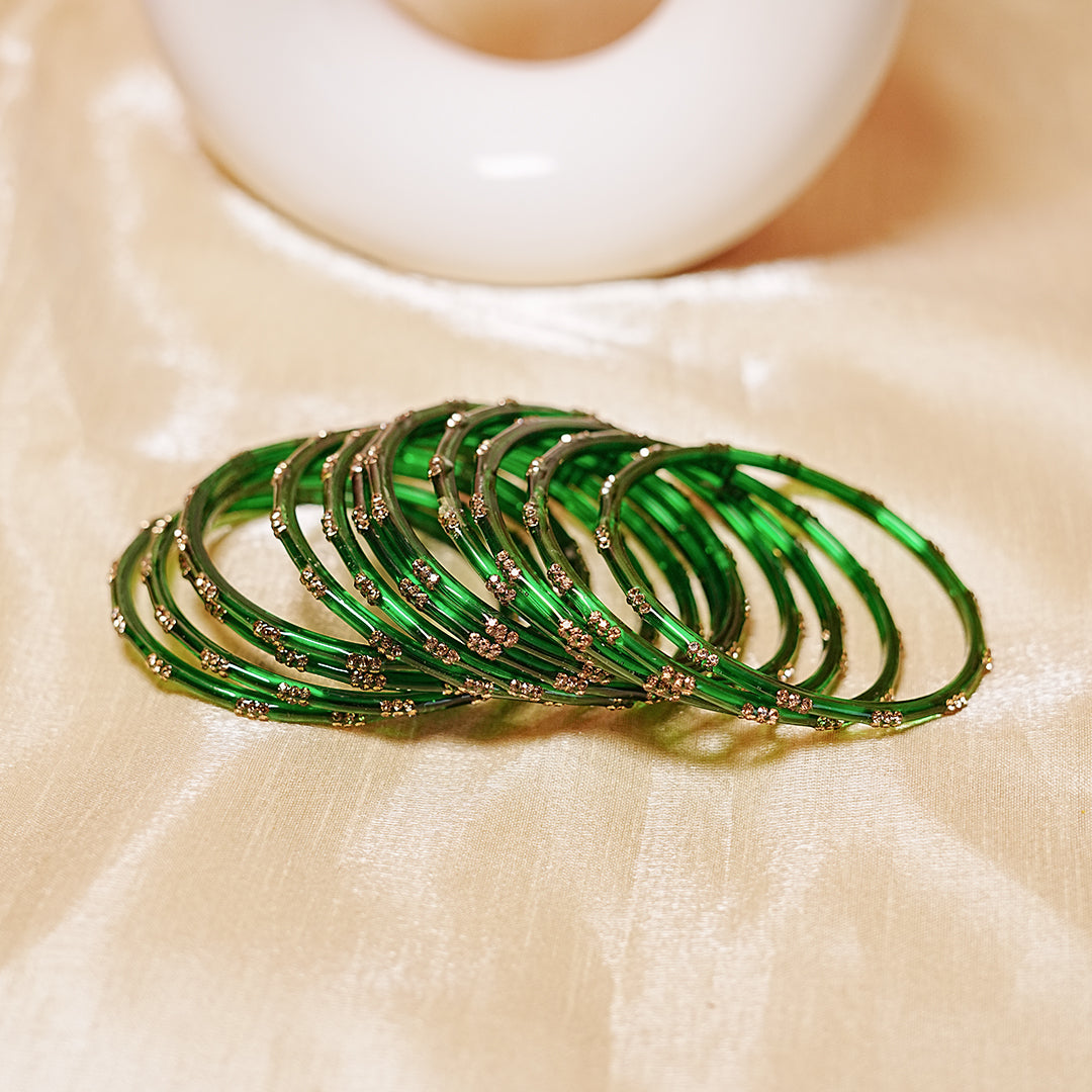 Beautiful Glass Bangles for Women & Girls (Pack of 12 Bangles)