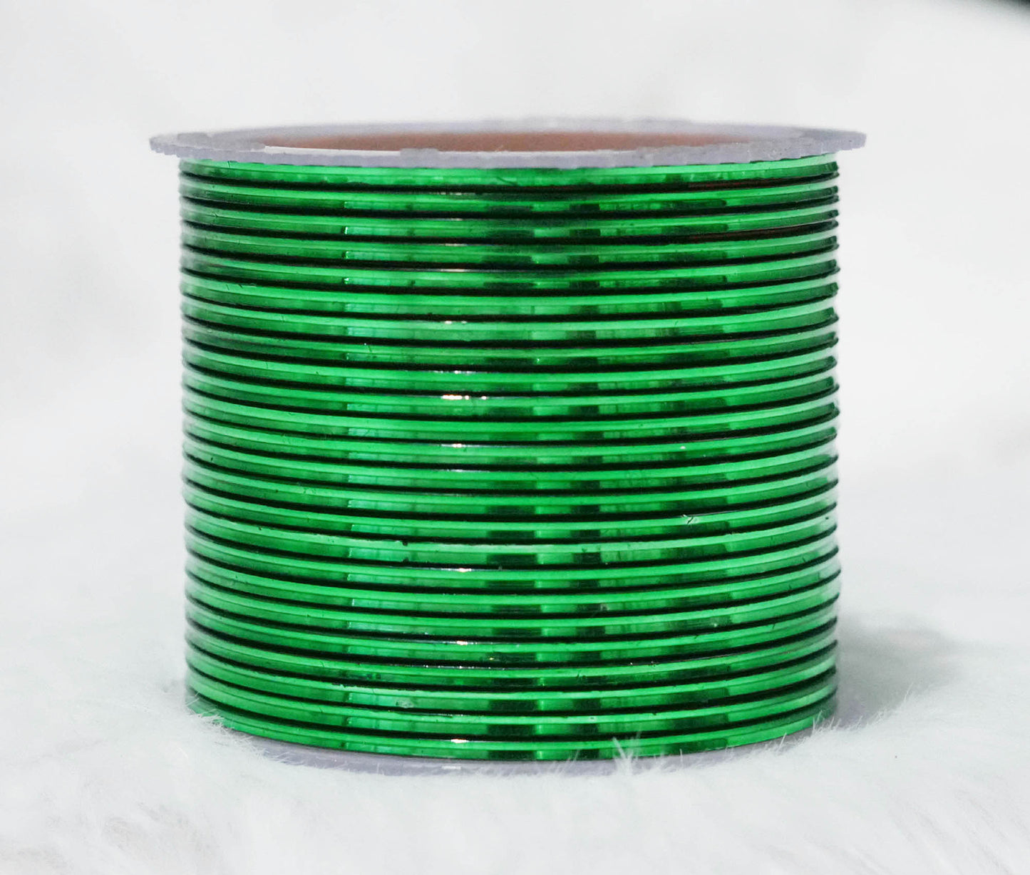 Green Color Glossy Metal Bangle for Women & Girls (Pack of 24)