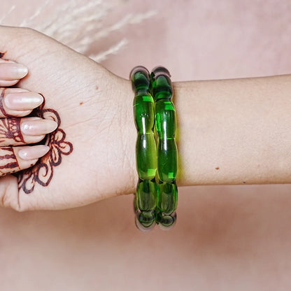 Glossy Finish 'Glosbe Glass Kada' Bangle for Women & Girls (Pack of 2)