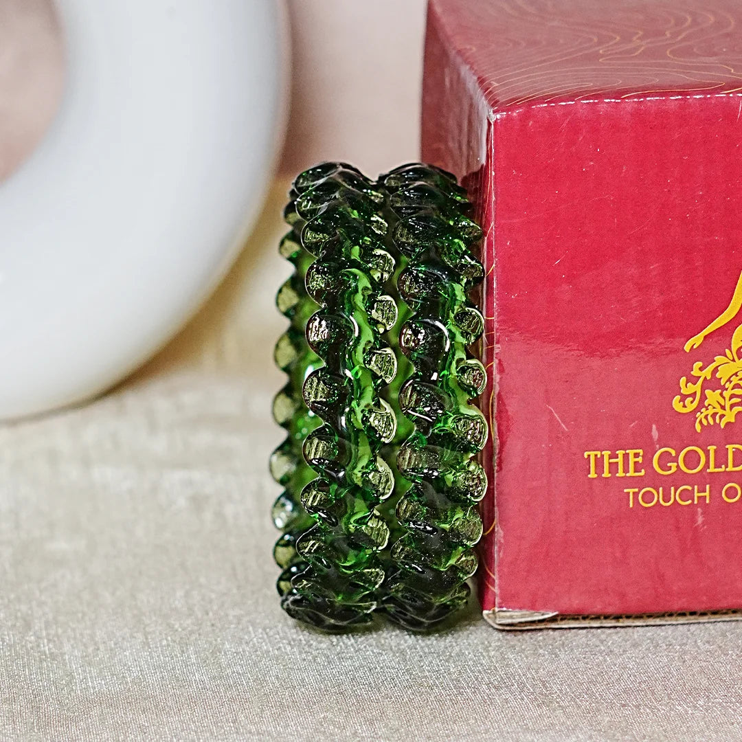 Unique Design "Sitara Glass Kada" Bangles with Glossy Finish for Women & Girls (Pack of 2)