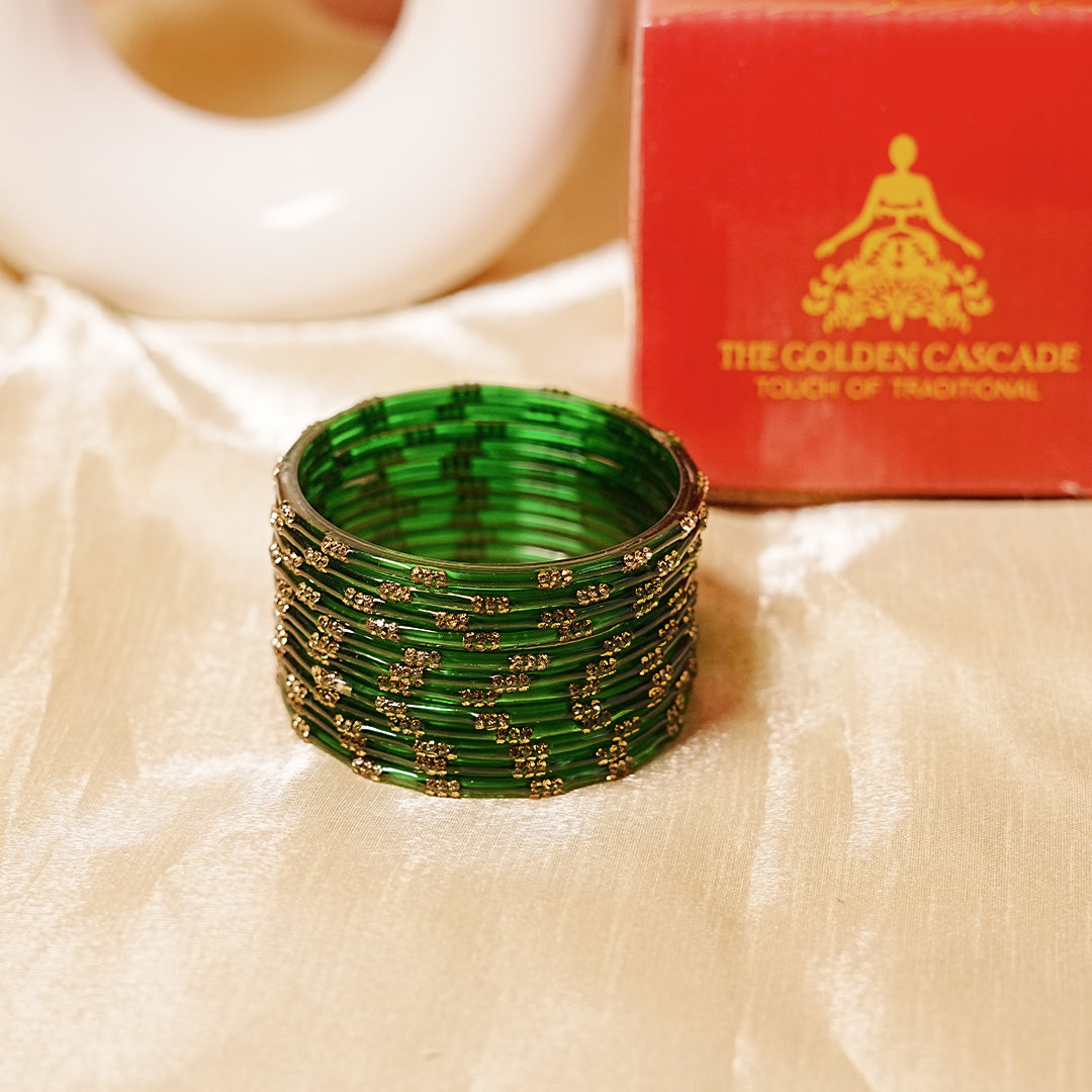 Beautiful Glass Bangles for Women & Girls (Pack of 12 Bangles)