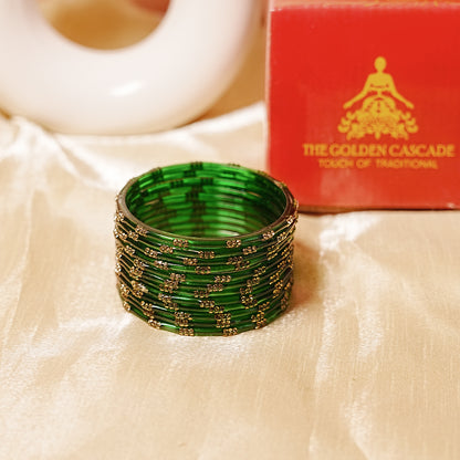 Beautiful Glass Bangles for Women & Girls (Pack of 12 Bangles)