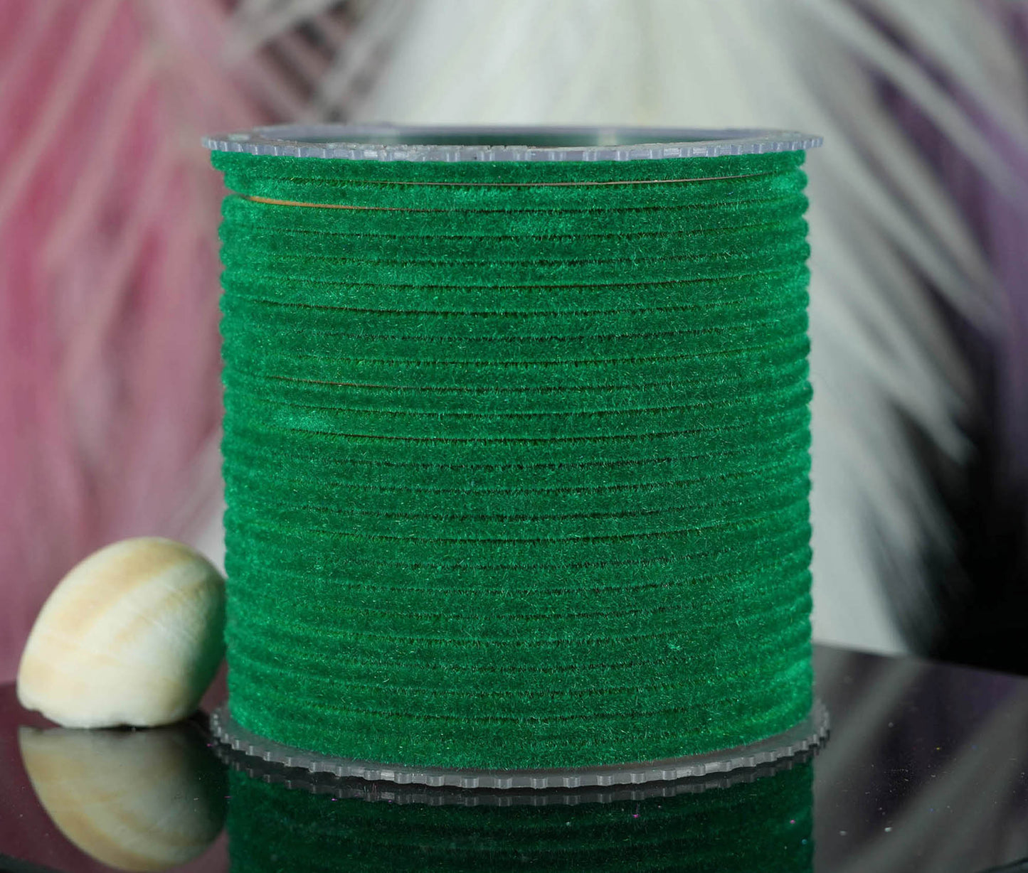 Green Color Velvet Metal Bangles for Women & Girls (Pack of 24)