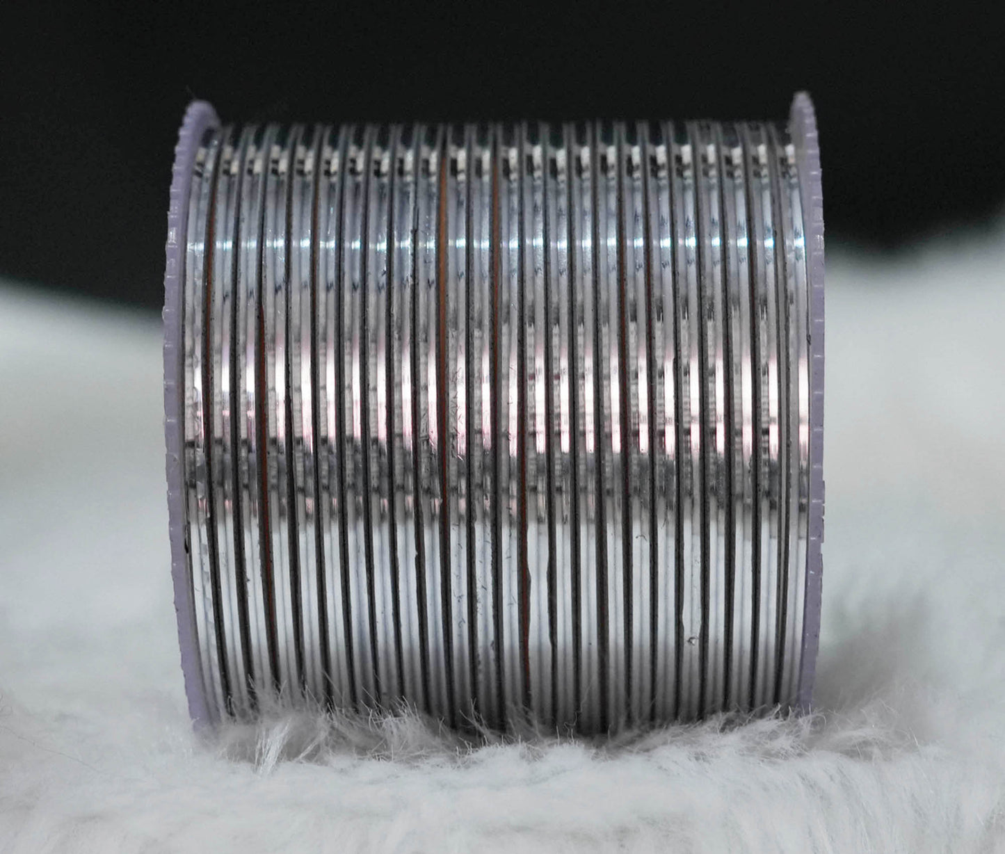 Grey Color Glossy Metal Bangle for Women & Girls (Pack of 24)