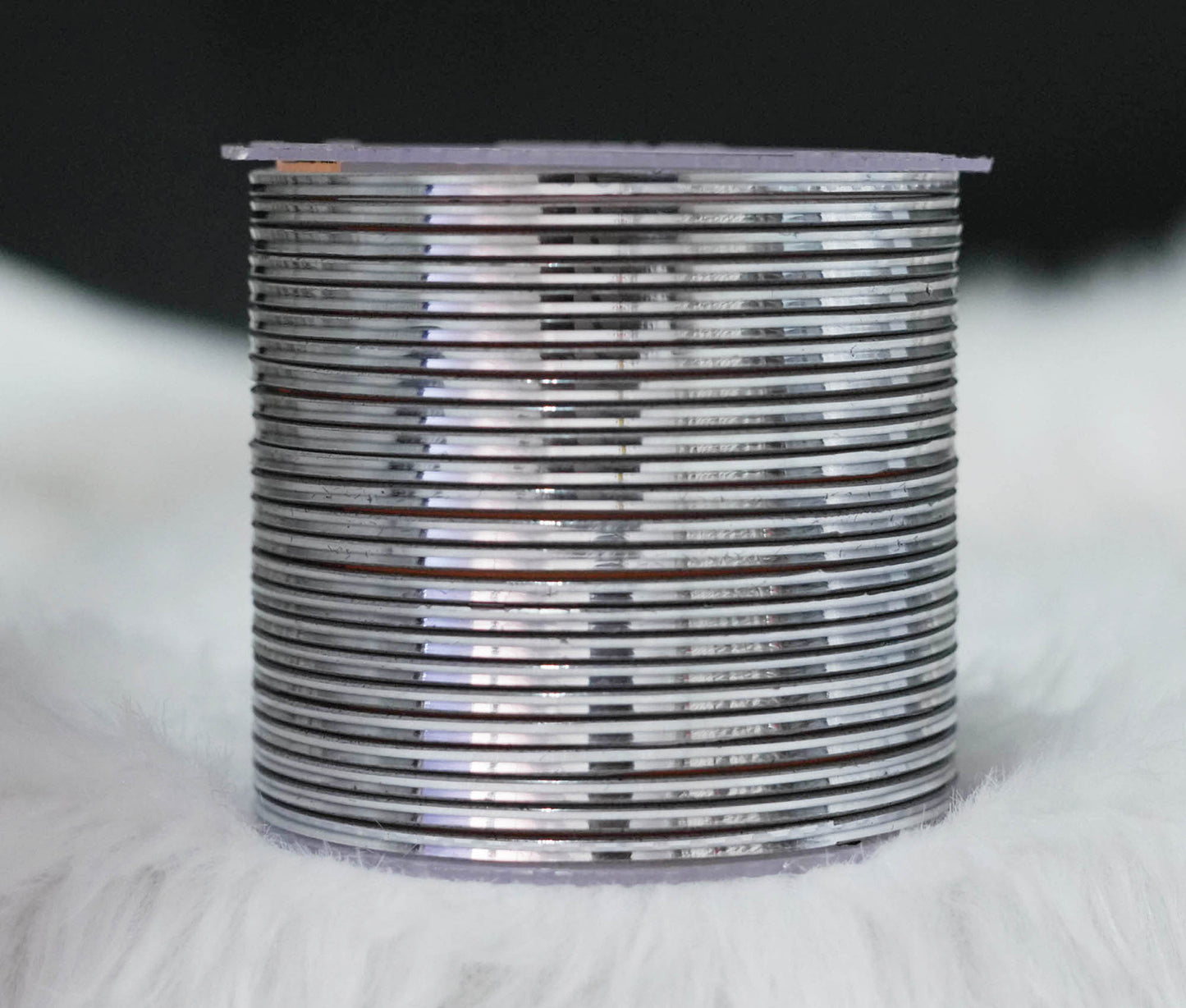 Grey Color Glossy Metal Bangle for Women & Girls (Pack of 24)