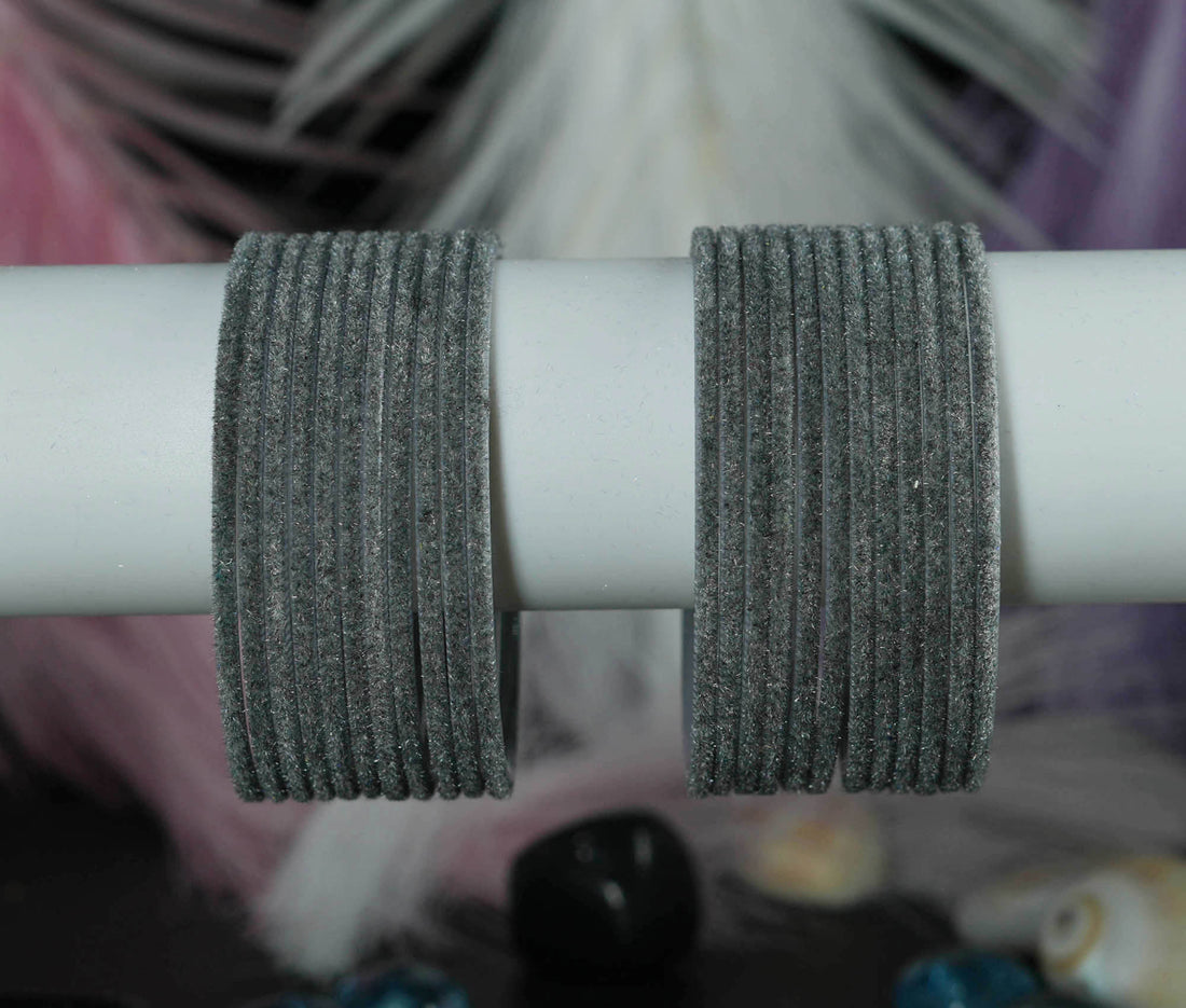 Fancy Velvet Metal Bangles for Women | Multiple Color Traditional Chudiyan for Ladies