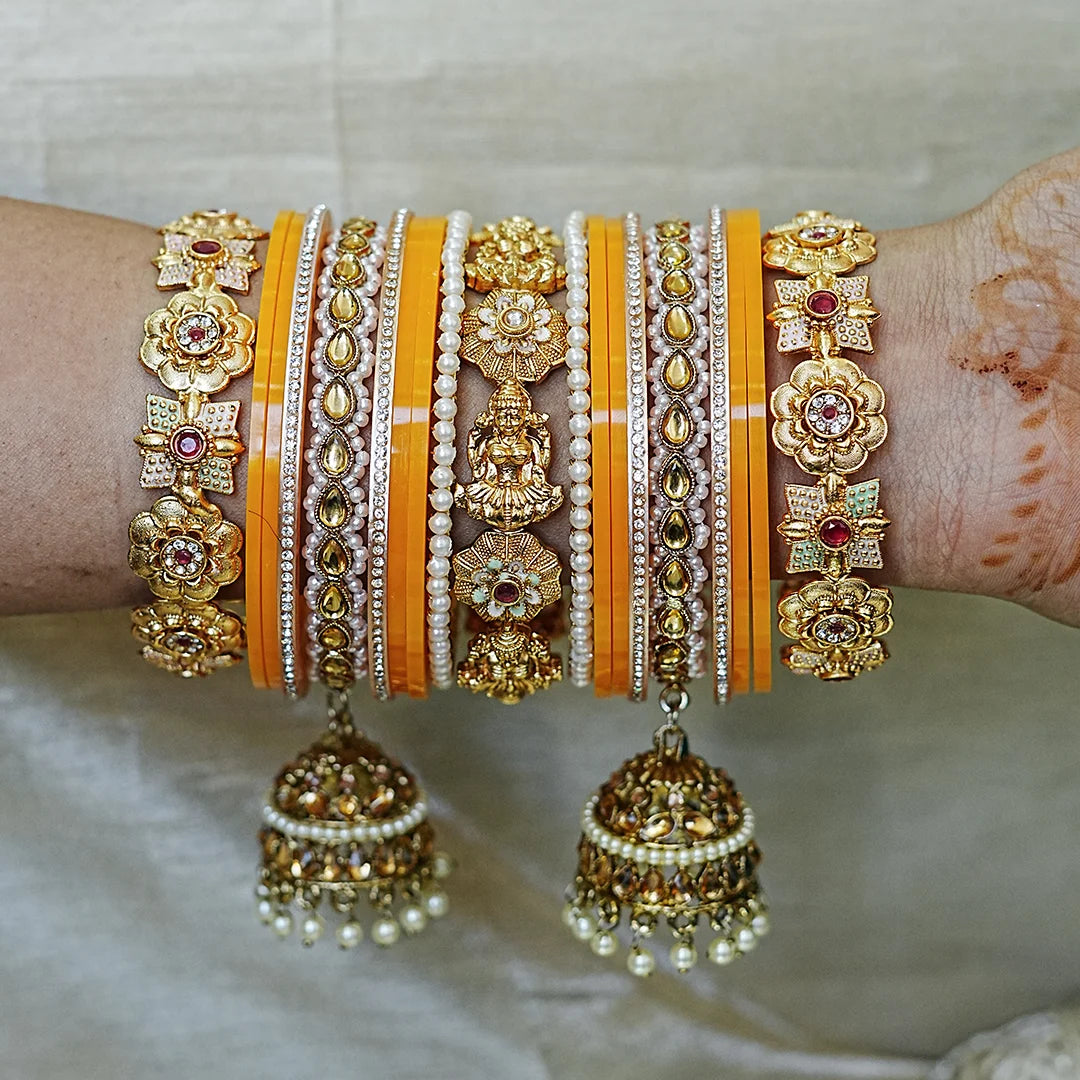 Traditional Premium Brass Bangles Set for Women (Both Hand)