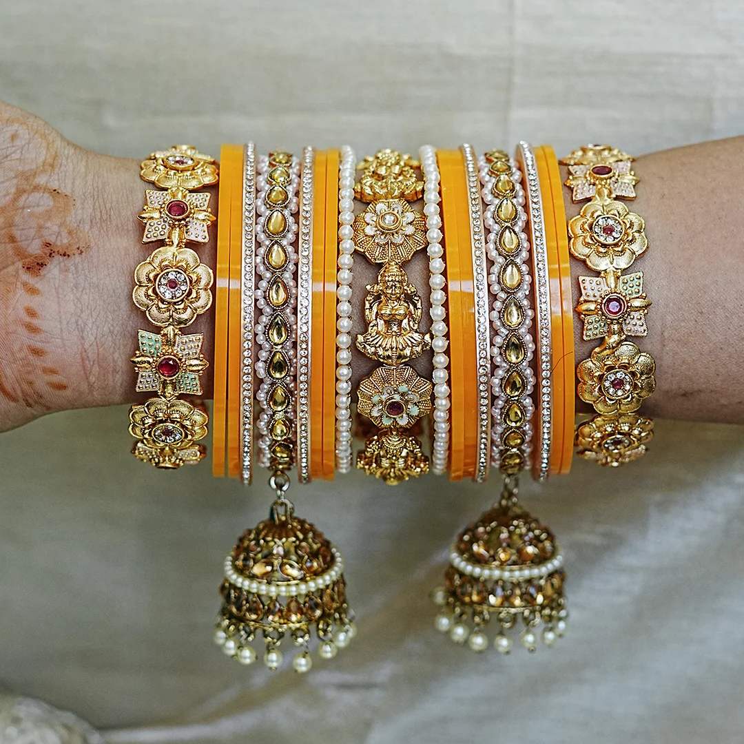 Traditional Premium Brass Bangles Set for Women (Both Hand)