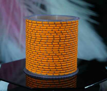 Multiple Color Dot Design Metal Bangles for Women Matte Finish Chudiyan