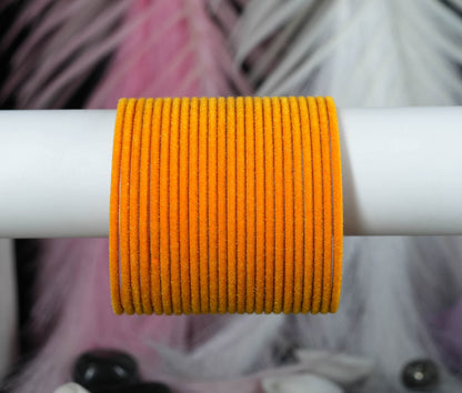 Haldi Velvet Metal Bangles for Women & Girls (Pack of 24)