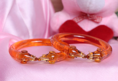 Multiple Color Elephant Design Glass Kada for Women & Girls (Pack of 2 Kada)