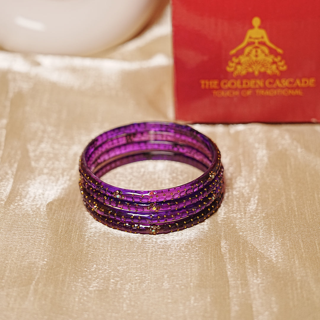 Stylish Glass Kada for Women & Girls (Pack of 4 Kada)