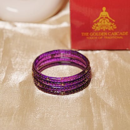 Stylish Glass Kada for Women & Girls (Pack of 4 Kada)
