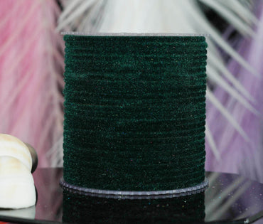 Dark Green Velvet Metal Bangles for Women & Girls (Pack of 24)