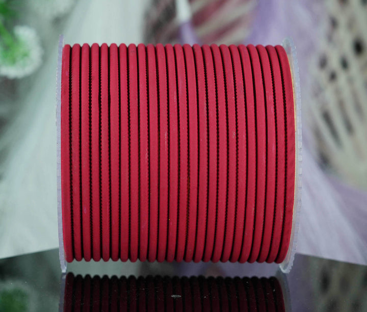 Light Maroon Color Plain Matte Metal Bangles for Women & Girls (Pack of 24)