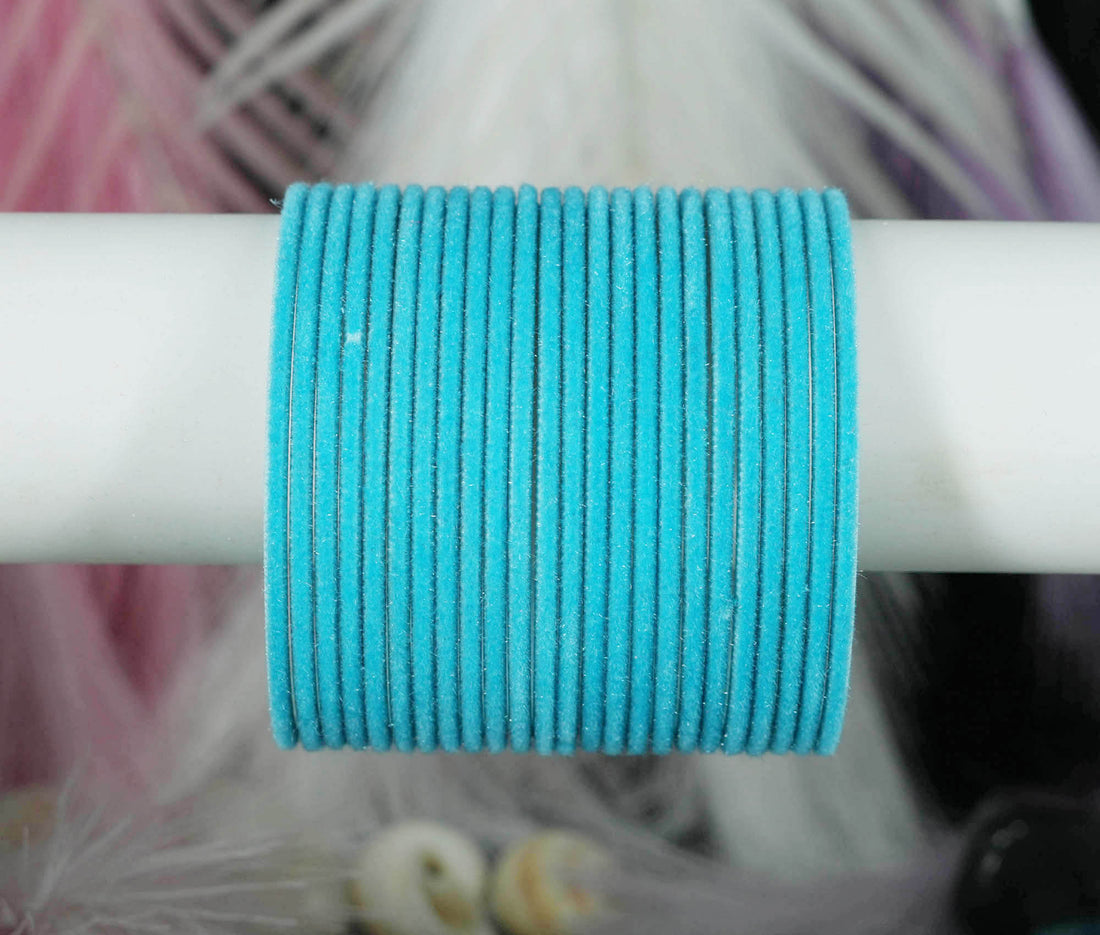 Surf Velvet Metal Bangles for Women & Girls (Pack of 24)