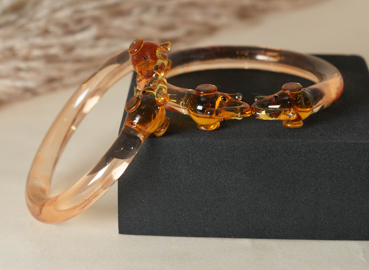 Multiple Colors Glass Kada Elephant Design for Women & Girls | Glossy Finished & Unique Bangles for Ladies