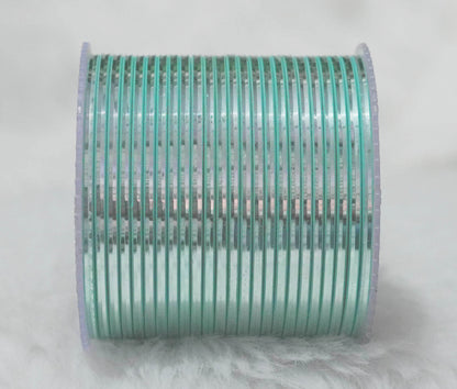 Surf Maroon Color Glossy Metal Bangle for Women & Girls (Pack of 24)