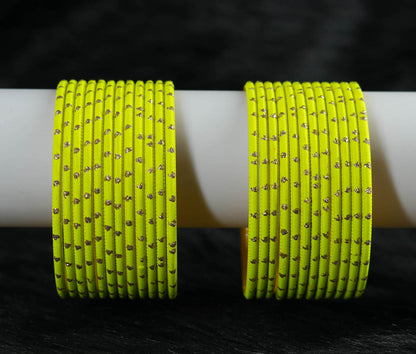 Stylish Metal Bangles for Women – Multiple Color Dot Design Matte Finish for Wedding & Party Wear