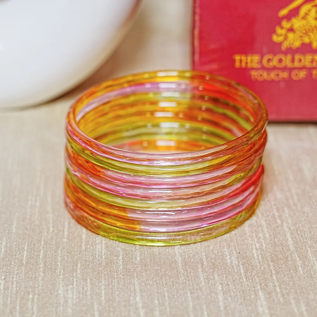 Trendy Acrylic Bangles Glossy & Smooth Finish for Women (Pack of 8)